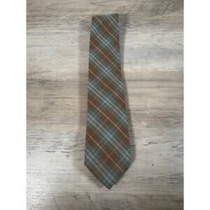 Chaps Ralph Lauren Vintage Cotton Polyester Blend Green Brown Men's Tie
